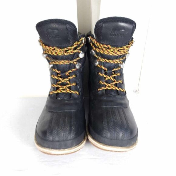 Sorel Women's Slimpack III US7 Black Leather Suede Waterproof Ankle Hiker Boots - Picture 3 of 11